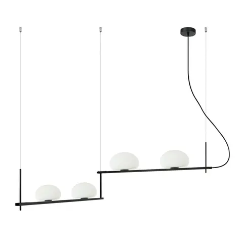 Lampa sufitowa KERNIO 4xG9 czarna kule Italux PND-357784-BK+W