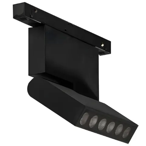 Czarna lampa diodowa 11,5cm na szynoprzewód magnetyczny Alfa Azzardo AZ4623 Aldo LED 12W 4000K 1300LM 30stopni