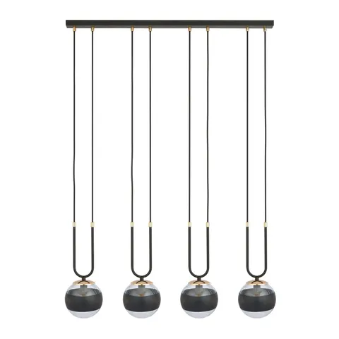 Lampa sufitowa, wisząca GLAM 4 STRIPE czarna