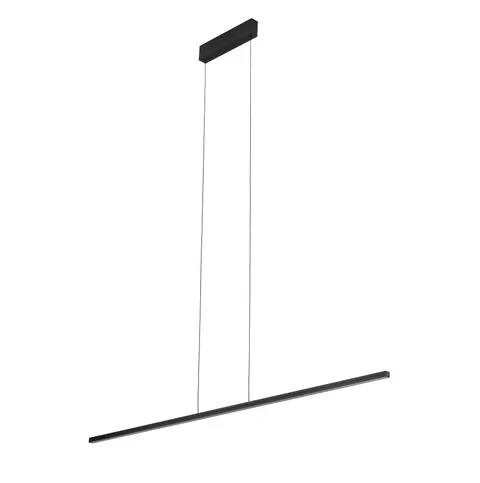 Czarna lampa wisząca podłużna listwa 150cm Nowodvorski 10364 Bar M LED 24W 3000K