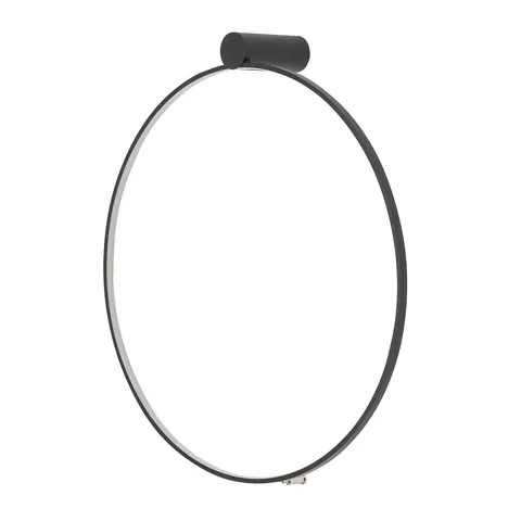 Czarna lampa ścienna sufitowa kinkiet plafon obręcz 60cm Nowodvorski 10865 Circolo M LED 21W 4000K