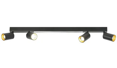 Lampa sufitowa reflektorowa Perugia LP-0703/4C BK Light Prestige 4xLED+GU10 Metal Czarny