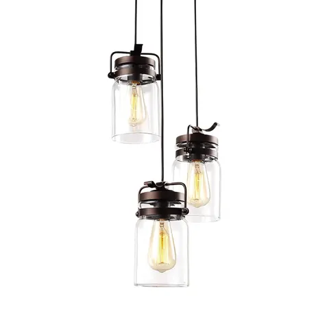Lampa sufitowa wisząca RAVEN 3 metal brązowy
