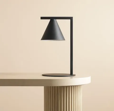 Lampa biurkowa stołowa minimalistyczna FORM TABLE BLACK 1108B1 czarna Aldex