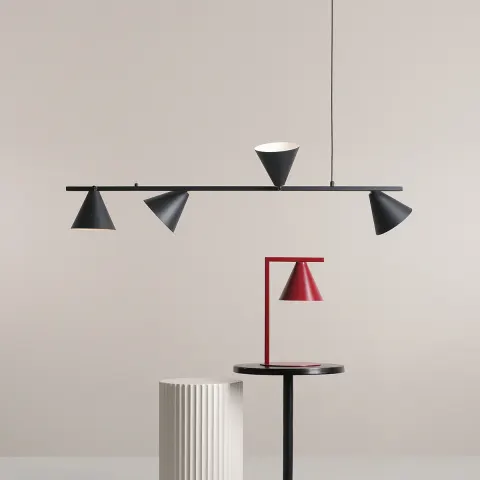 Lampa wisząca nowoczesna FORM 4 BLACK 1108L1 czarna Aldex