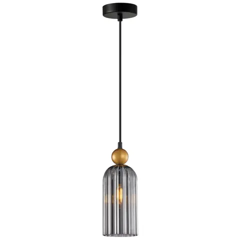 Lampa wisząca NARISA szklana z dymionym kloszem