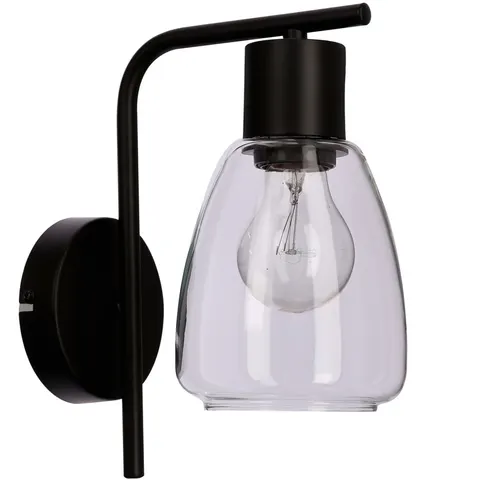 Kinkiet, lampa ścienna MOLDO szkło czarna