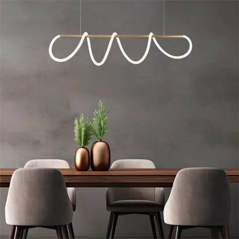 Lampa wisząca BALBO złota 20006PM-GD wąż świetlny Zuma Line