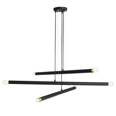 Lampa wisząca TUBO 6 czarna