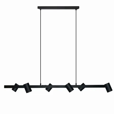 Lampa wisząca SNOW czarna nad stół, sześć reflektorów na GU10 LP-731/6L BK Light Prestige