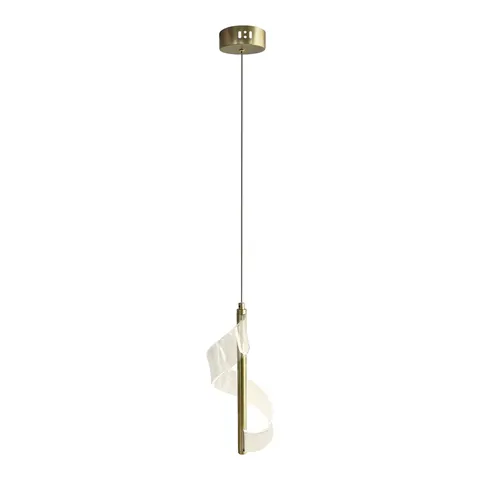 Lampa wisząca LARGO LED 4000K 10W złoty klosz nad stół ML1041 Milagro