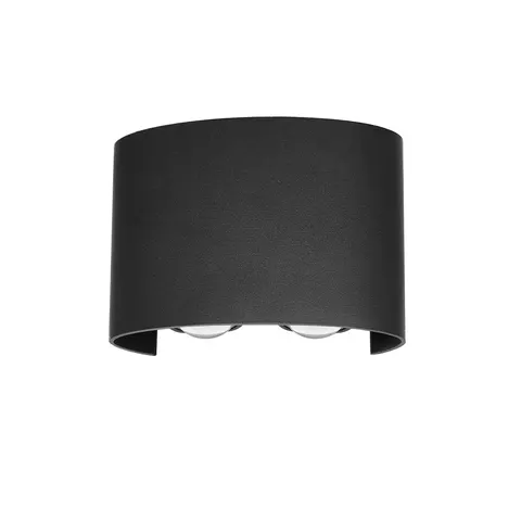 Kinkiet zewnętrzny ORTELO czarny 4W LED 336Lm IP54 Italux OWL-451-2-BL