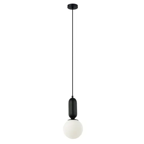 Lampa sufitowa ALDEVA 1x40W czarna Kula 15cm Italux PND-02340-1S-BK