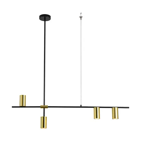 Lampa wisząca sufitowa Arizona LP-074/4PL BK/GD Light Prestige 4x GU10 Metal Czarny/Złoty