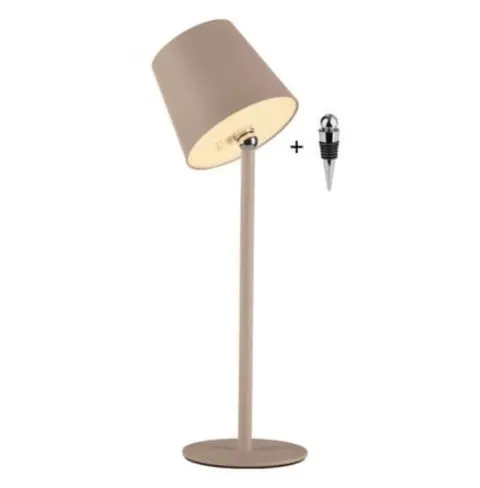 Lampka stołowa BOTERIA LED piaskowa przenośna regulowana IP54