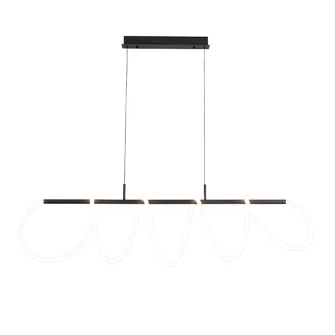Lampa sufitowa wisząca ledowa ZIGZAG czarna