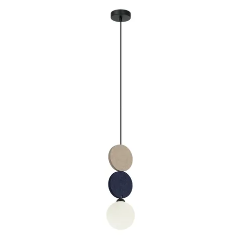 Lampa sufitowa ANDREA 1xG9 czarna niebieska beżowa Italux PND-59779C-1S-MLTI
