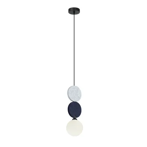Lampa sufitowa ANDREA 1xG9 czarna niebieska szara Italux PND-59779B-1S-MLTI
