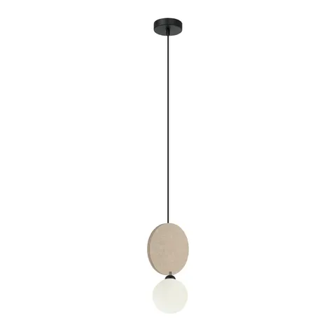 Lampa sufitowa ANDREA 1xG9 czarna beżowa Italux PND-59779-1M-BG