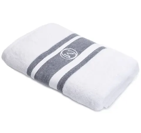 Ręcznik kąpielowy Monogram Linea 70x140 biały, szary