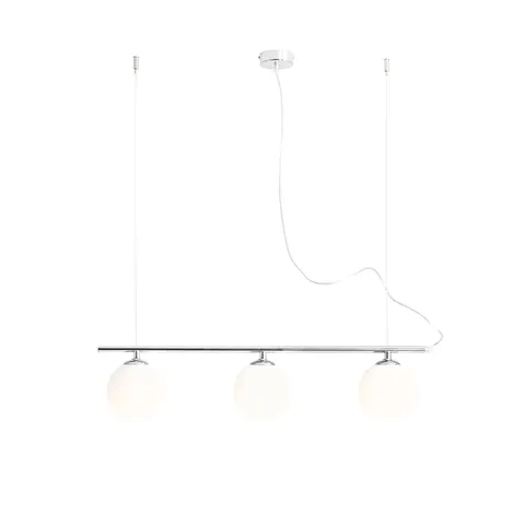 Lampa wisząca sufitowa BERYL GLASS 3 chrom