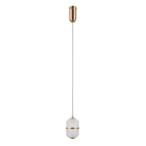 Lampa sufitowa ALANI 6W LED złota wisząca pojedyncza Italux PND-34375-1-HBR