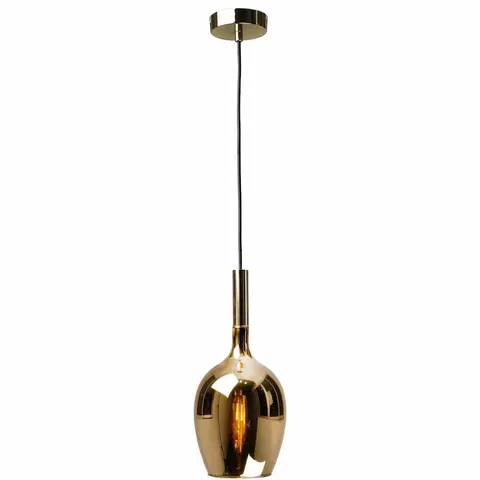 Lampa wisząca szklana LUGANO złota