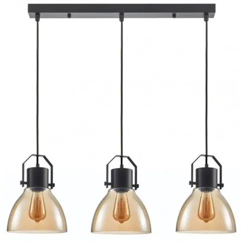 Lampa sufitowa, wisząca DARLENA 3 bursztynowa