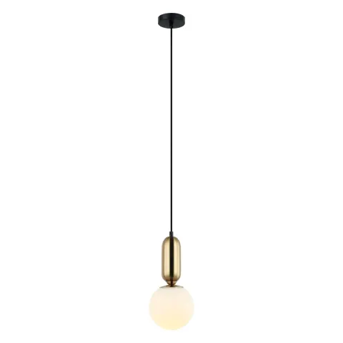 Lampa sufitowa ALDEVA 1x40W brąz antyczny Kula 15cm Italux PND-02340-1S-BRO