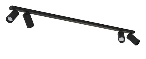Lampa sufitowa czarna listwa 118cm i cztery regulowane reflektory Nowodvorski 7843 Mono IV 4xGU10