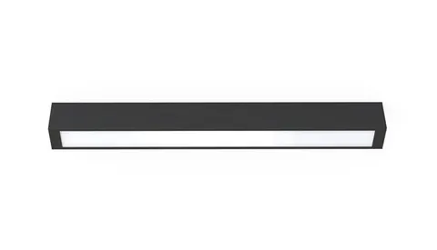 Czarna podłużna prostokątna lampa sufitowa Nowodvorski 7597 Straight Ceiling S LED T8 11W 3000K 62cm