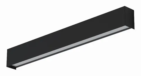 Czarna lampa ścienna prostokątny podłużny kinkiet Nowodvorski 7596 Straight Wall Led S T8 11W 3000K