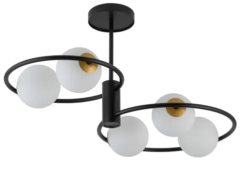 Lampa sufitowa AQUA 5xG9 12W czarna plafon Kola Sigma 33468