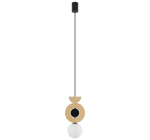Lampa wisząca DROPS WOOD B 11174 Nowodvorski 1xG9 12W only LED Sklejka Naturalne drewno