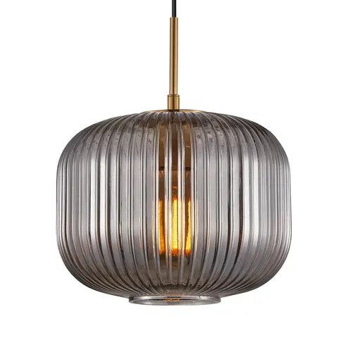 Lampa sufitowa GAVINO 1xE27 klosz dymiony Italux PND-26476-1-BRO-SG