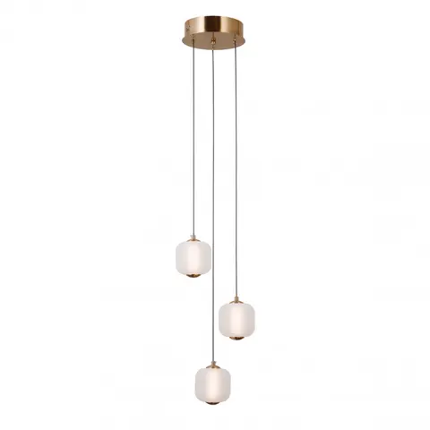 Lampa wisząca GANTI 3 LED złota na kole