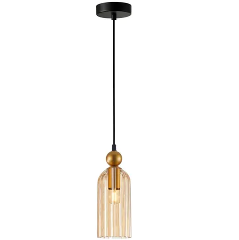 Lampa sufitowa wisząca NARISA bursztynowa