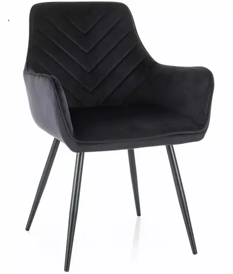 Krzesło tapicerowane FIG velvet czarny