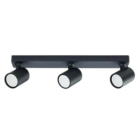 Listwa sufitowa SNOW z czarnymi reflektorkami kierunkowymi do jadalni LP-731/3W BK Light Prestige