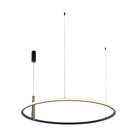 Lampa wisząca 22808-WOOD CLAUD czarny pierścień Zuma Line