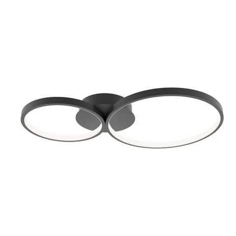 Plafon MAVER czarny 30W LED 35cm Ringi 2 Italux 3000K - 6000K 2100Lm Italux SPL-20452-2-BK