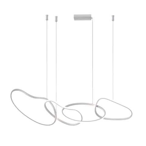 Lampa sufitowa FONTE biała 60W LED wisząca 4 Ringi Italux PND-22412-S4-WH