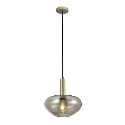 Lampa sufitowa GATER 1xE27 złota szampański klosz Fi28cm Italux PND-23541A-1-GD-CH