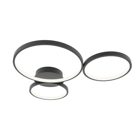 Plafon MAVER czarny 40W LED 61cm Ringi 3 Italux 3000K - 6000K 2100Lm Italux SPL-20452-3-BK