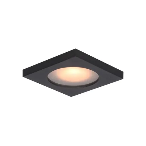 Oprawa ANTAR 1xGU10 czarna kwadrat IP44 Italux łazienka DL-26385S-GU10-BK