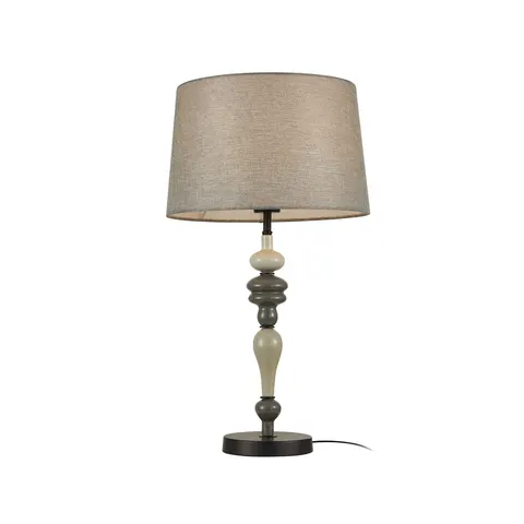 Lampka stołowa NEROM 1xE27 60cm czarna abażur tkanina Italux TB-22374-BK
