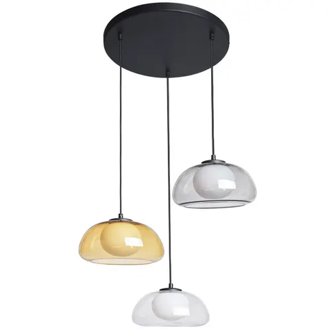 Lampa sufitowa, wiszaca AINALE dymione szkło