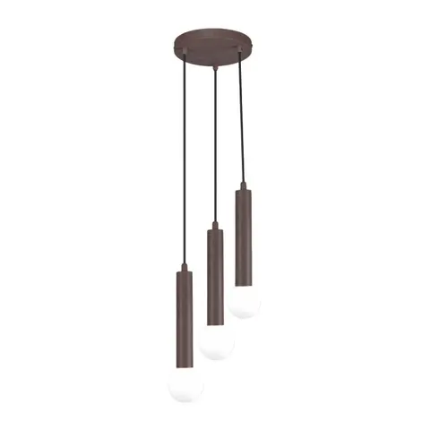 Lampa sufitowa, wisząca FILANO 3 brązowa