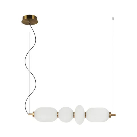Lampa sufitowa NICO 18W LED 3000K złota klosz biały opal Italux PND-8545-4H-AB-WH