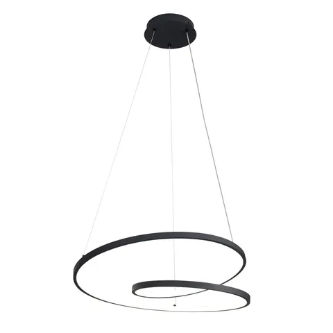 Lampa sufitowa REINA czarna wisząca Ring Italux PND-21692-M-BK